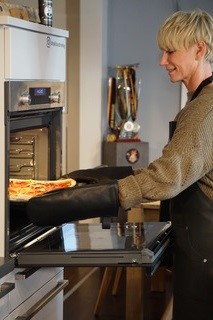 Feuermeisterin® Premium Ofenhandschuhe VegLine, schwarz