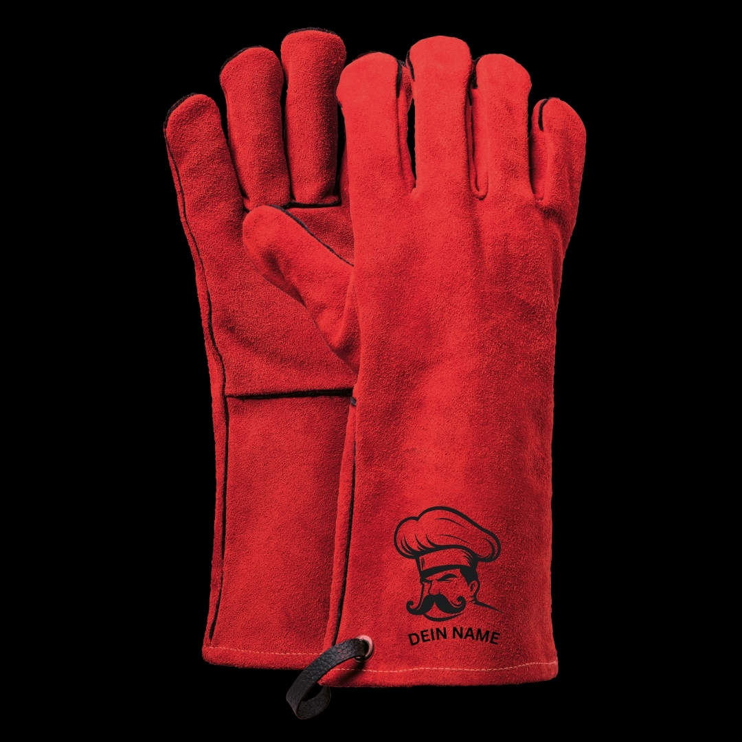 BBQ Handschuhe | Spaltleder | Personalisiert