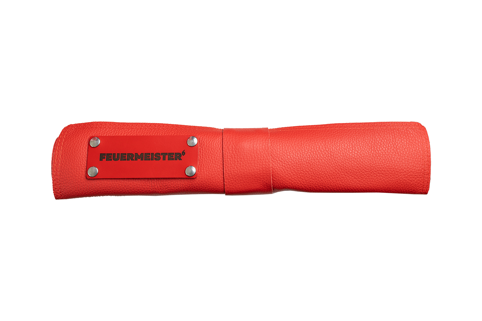 Messertasche mit Klettverschluss | Nappaleder | rot