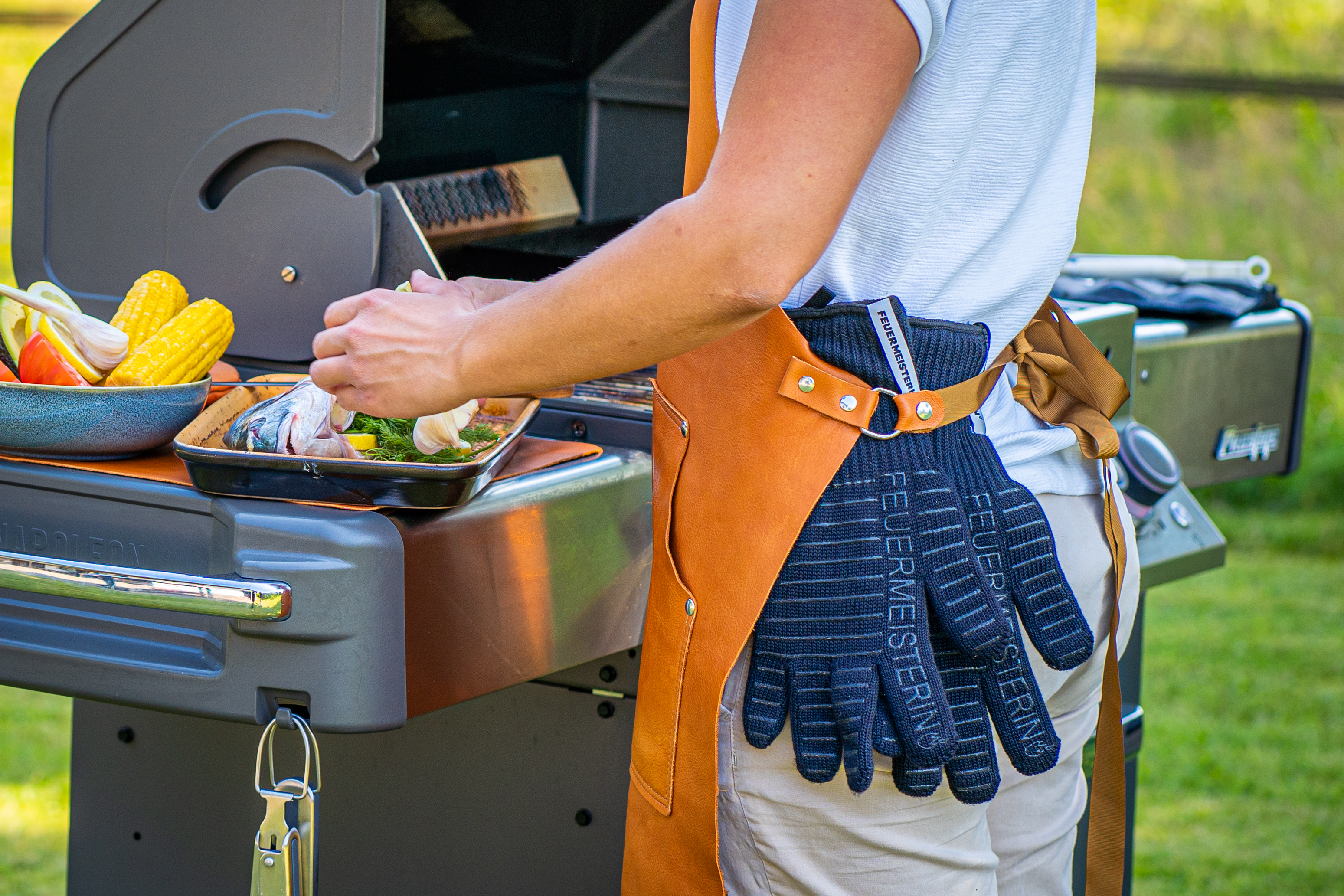 Grillhandschuhe Feuermeisterin® | Aramid | schwarz - (Paar)