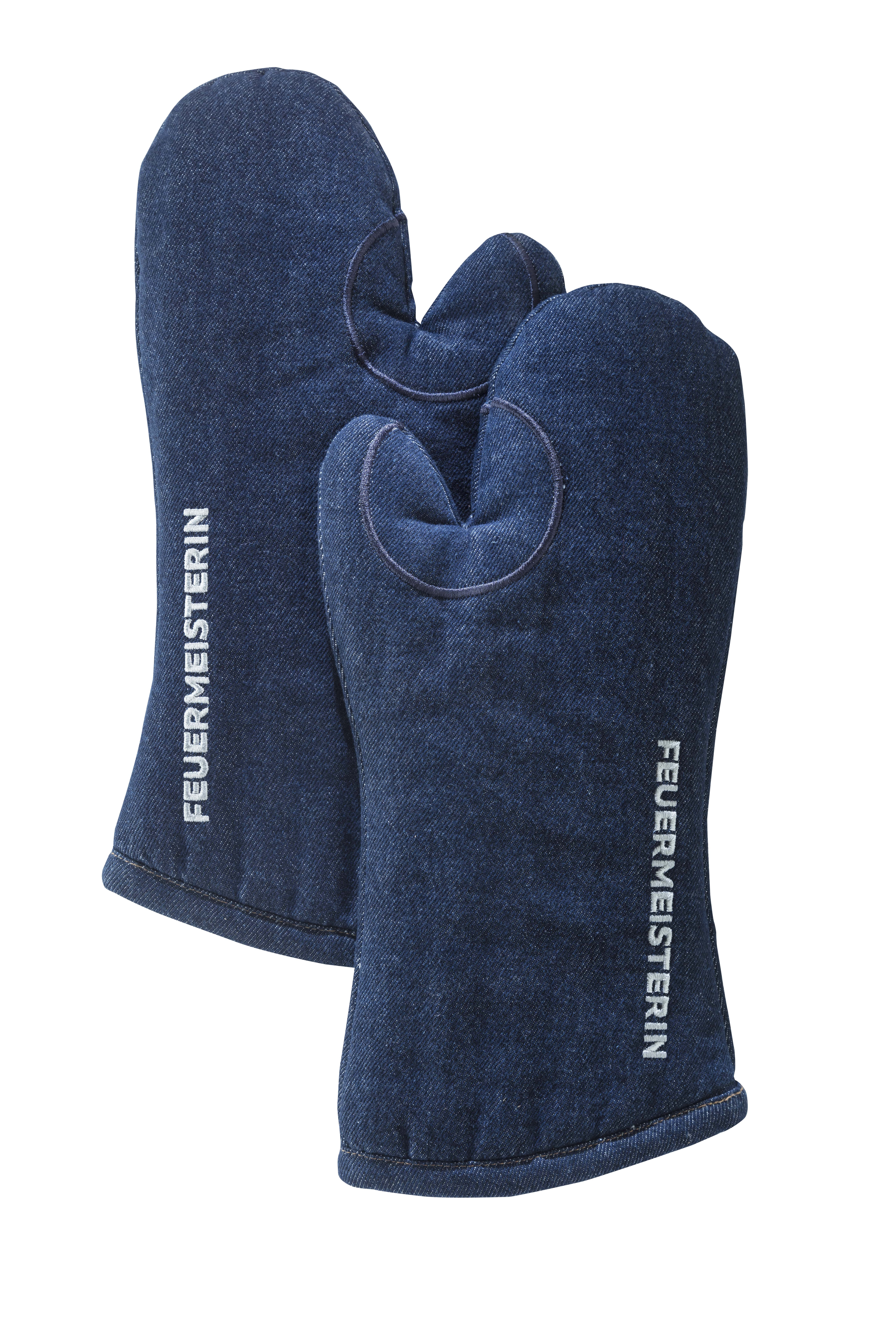 Feuermeisterin® Ofenhandschuhe | Jeansfauster | blau/Denim