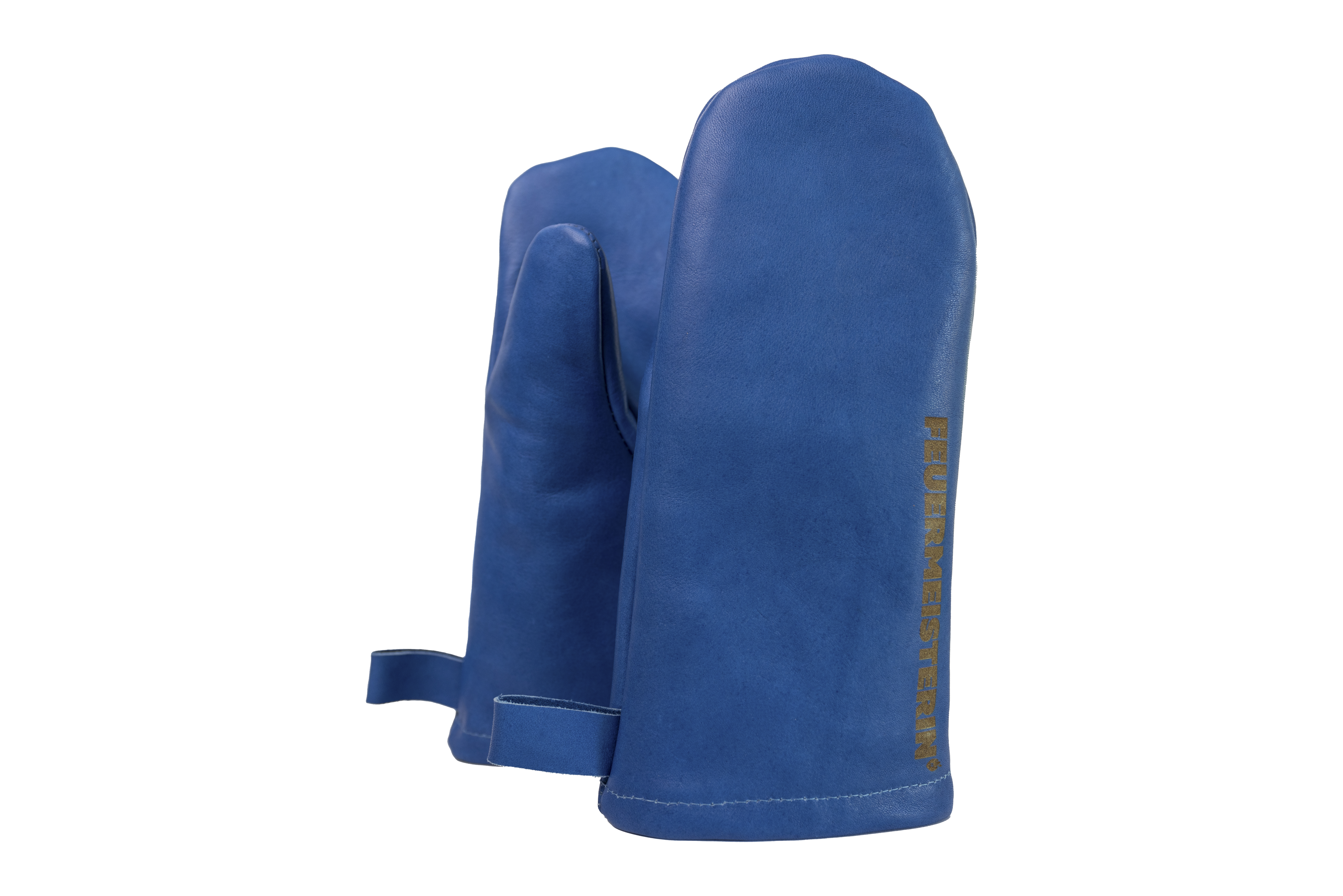 Feuermeisterin® Premium Ofenhandschuh Rindnappaleder "VegiLine enzian