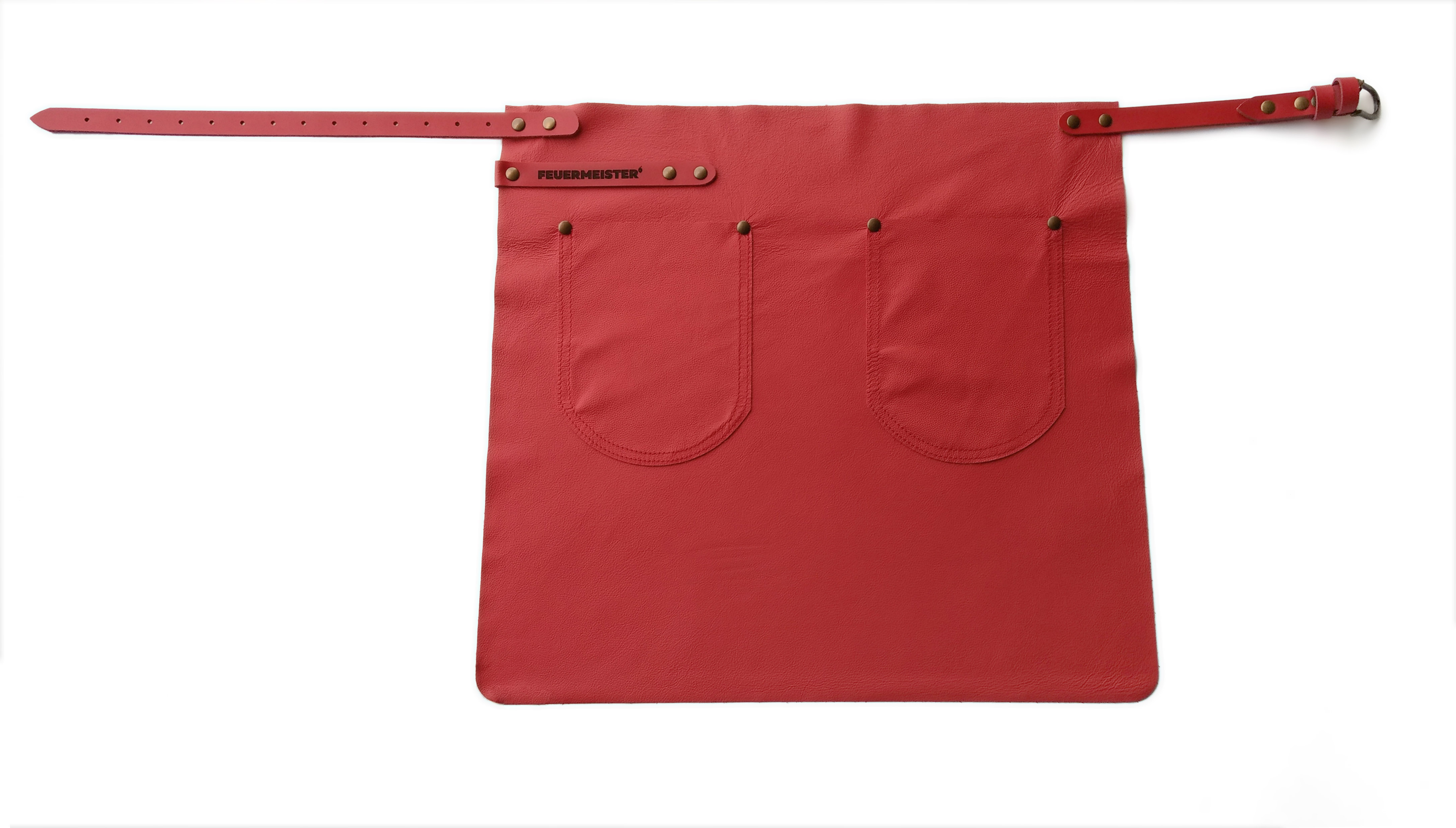 Feuermeister® Premium Hüftschürze | Nappaleder | rot