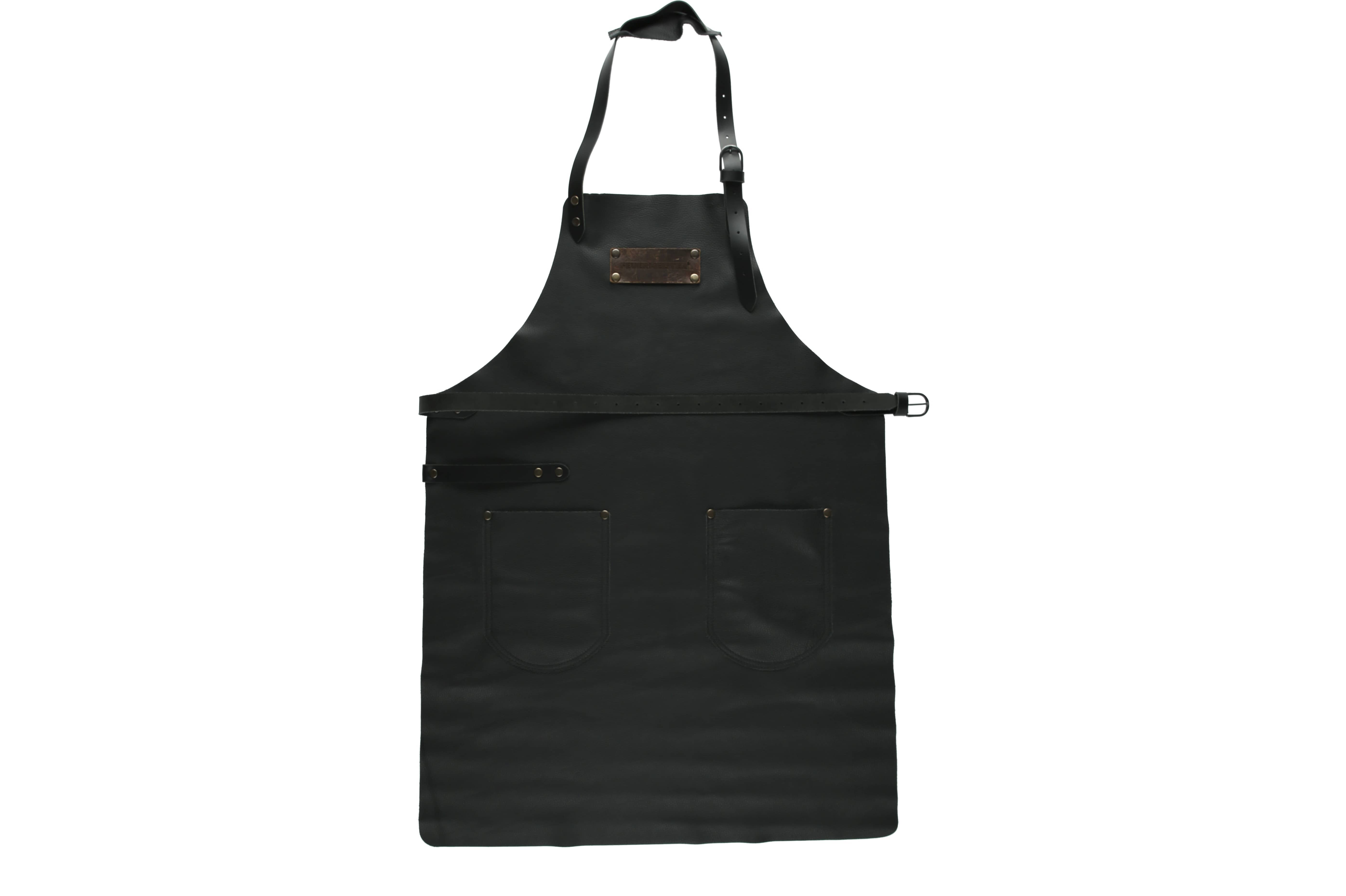 Feuermeister® Premium Lederschürze | Nackenberiemung | Nappaleder | schwarz