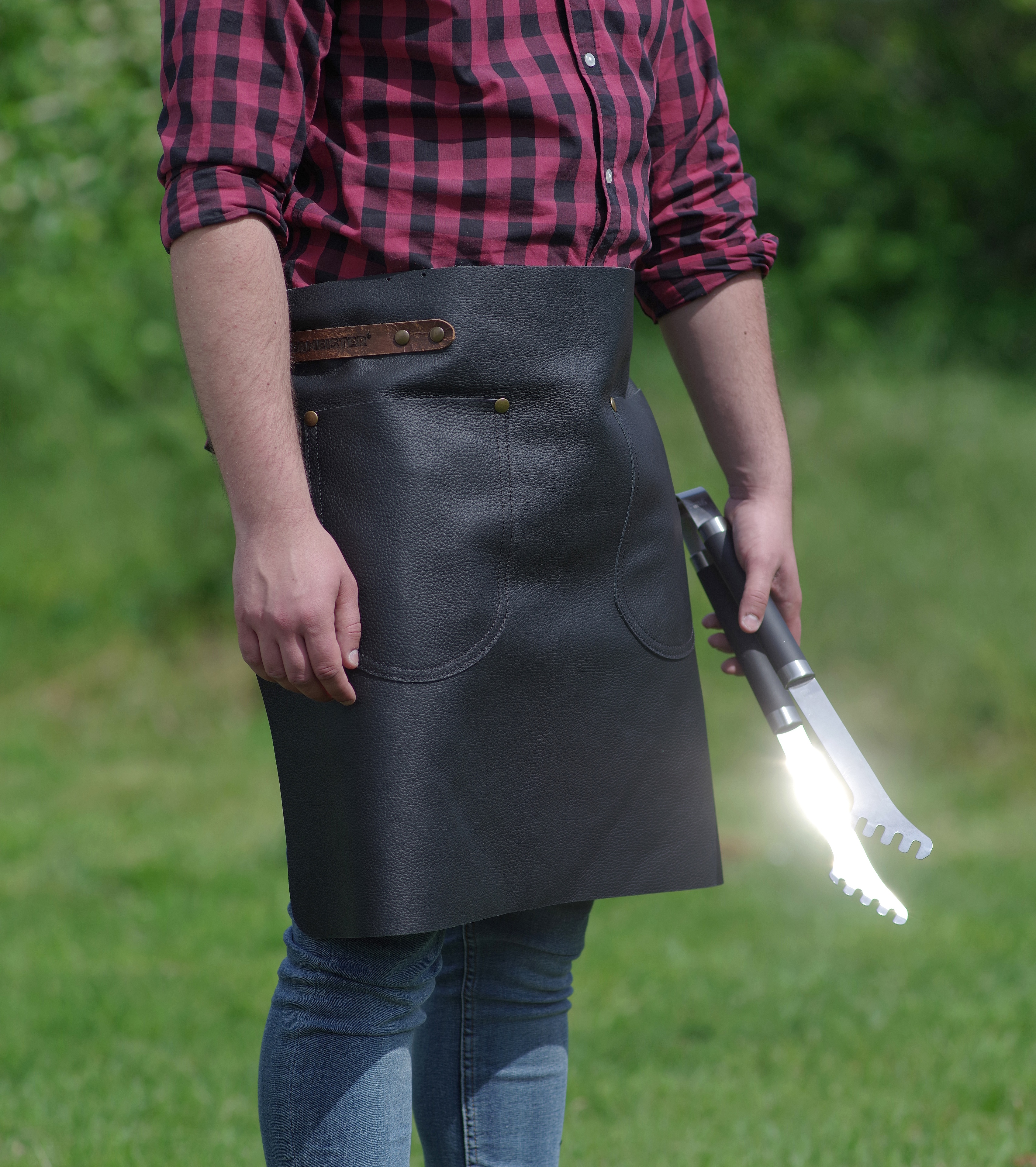 Feuermeister® Premium Hüftschürze | Nappaleder | schwarz